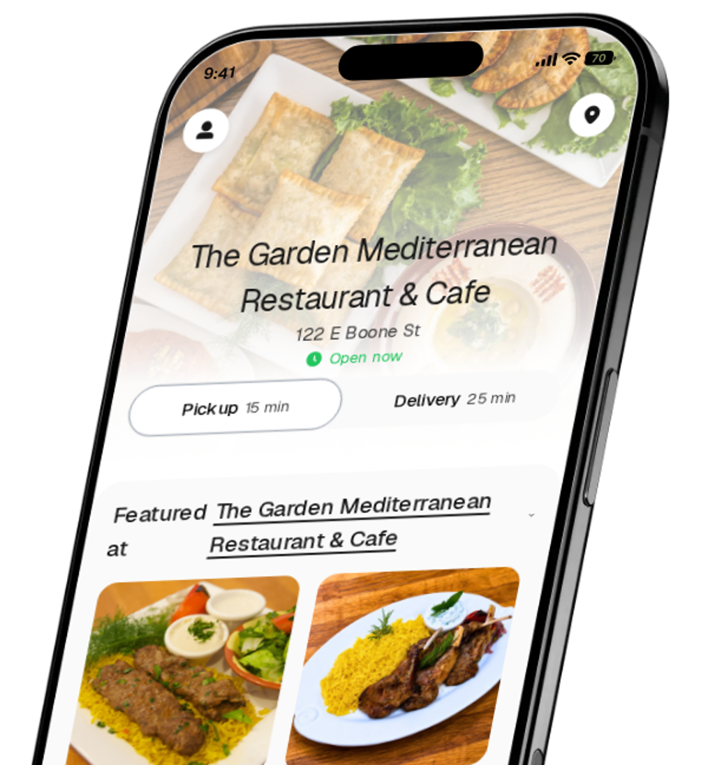 The Garden Mediterranean Restaurant & Cafe app preview