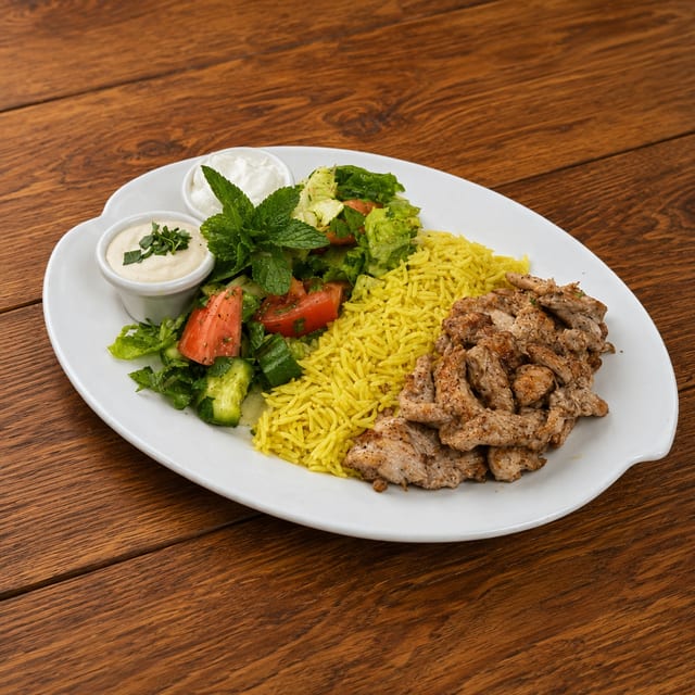Shawarma (chicken or beef) lunch special.