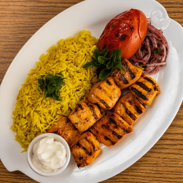 Chicken kebob 4 pieces.