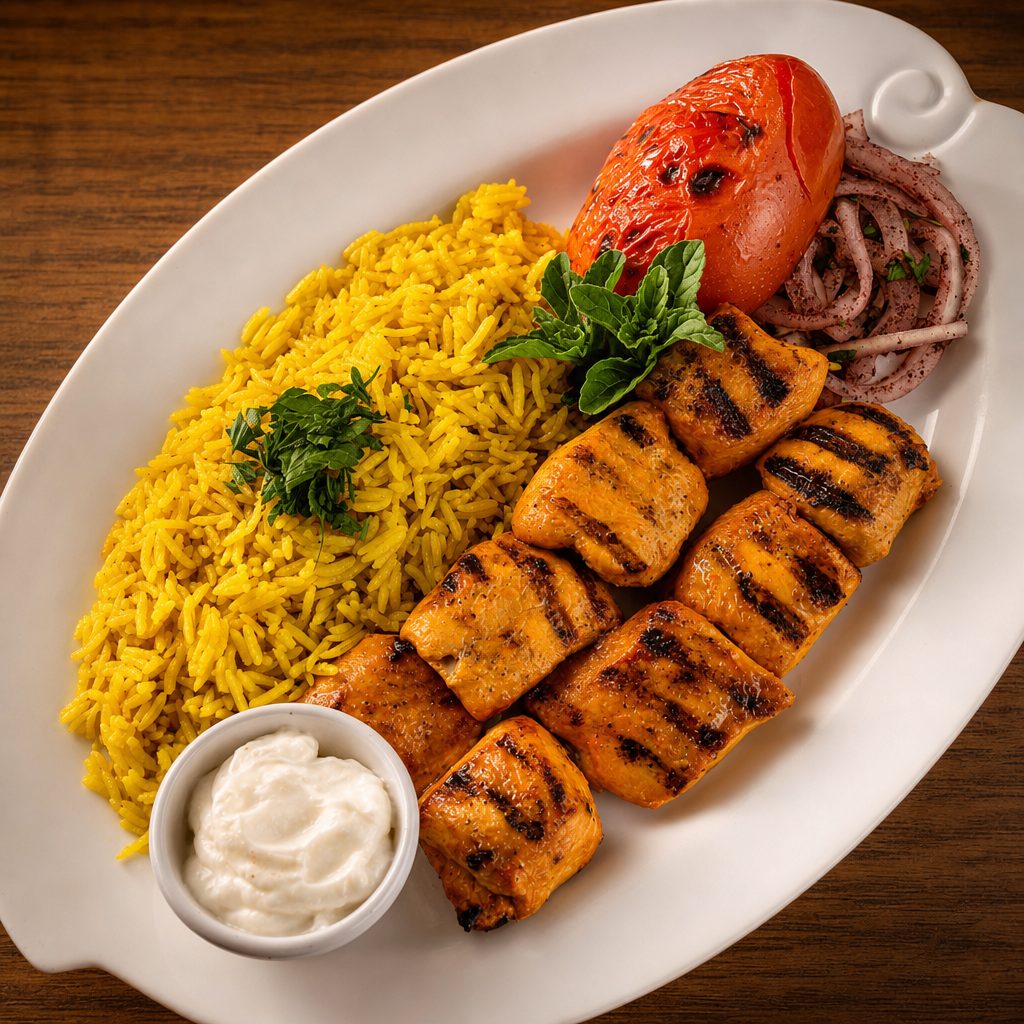 Chicken kebab.