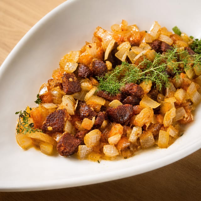 Sujuk / spicy smoked sausage.