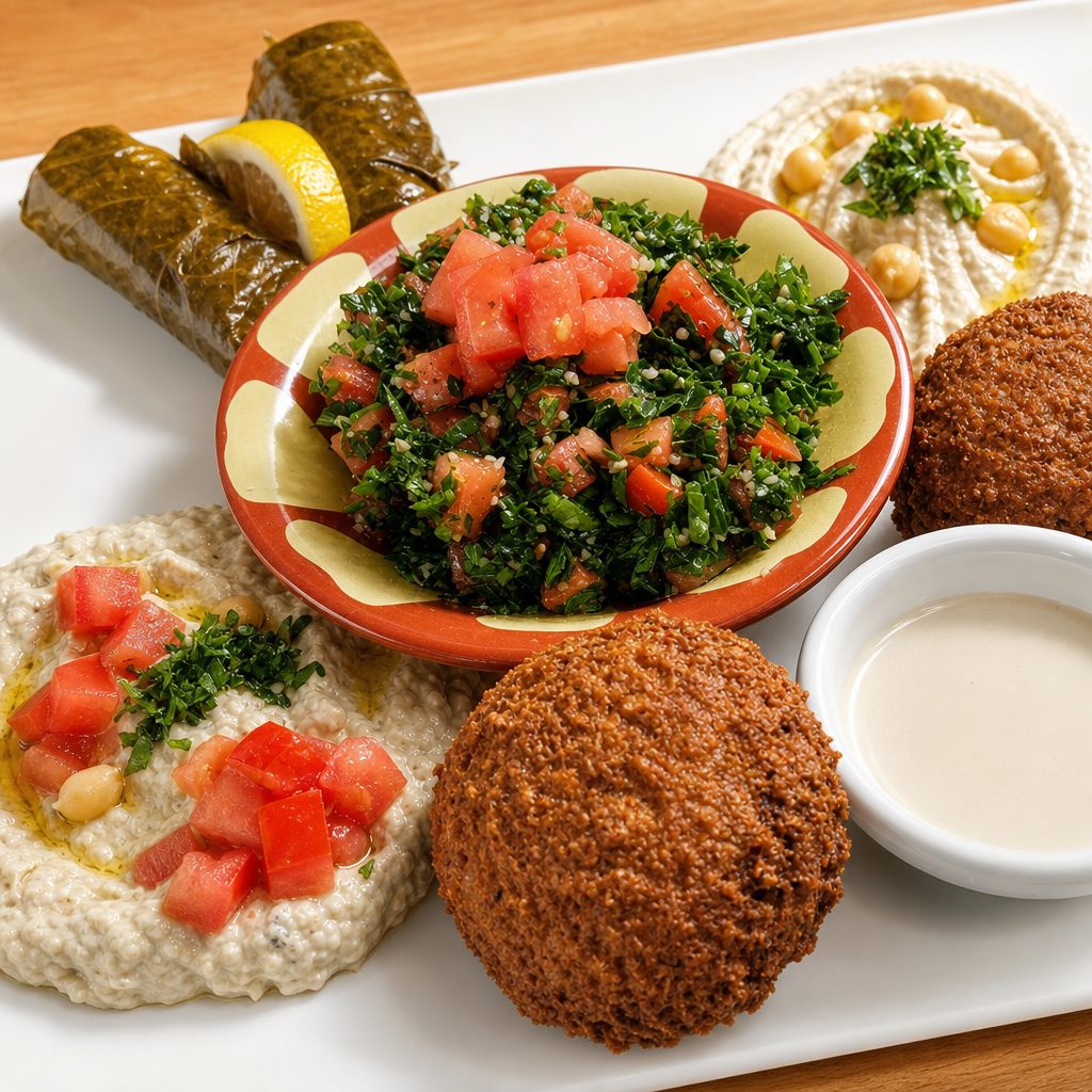 Vegetarian combo platter.