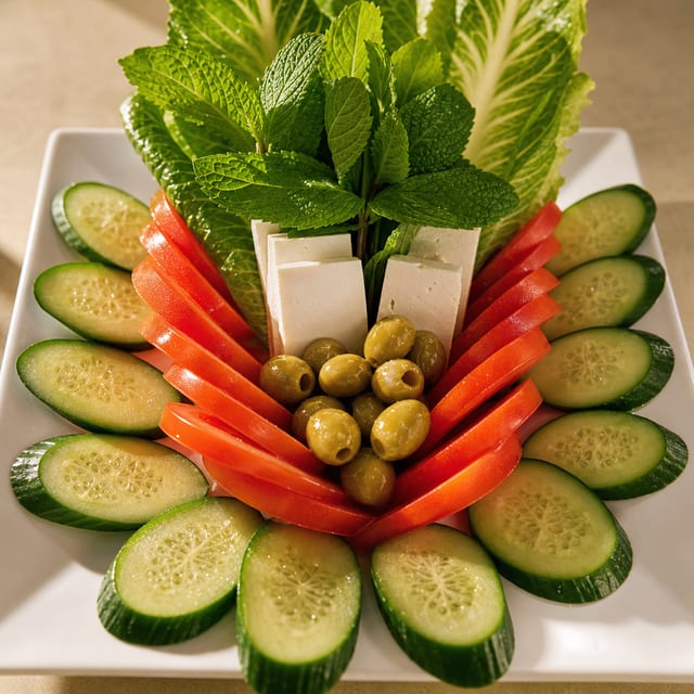 Assorted vegetables.