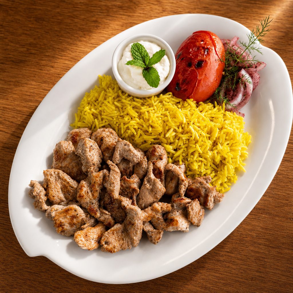 Shawarma (chicken or beef) lunch special.